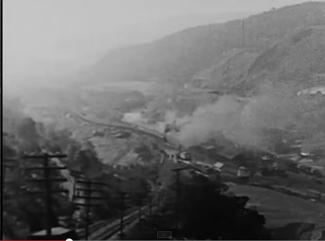 Screen Grab From Film: The valley below the Mahanoy Plane.