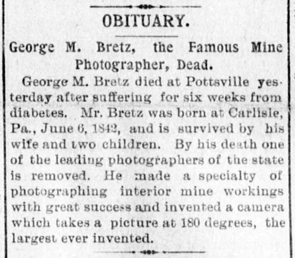 George M. Bretz obituary from the Evening Herald.
