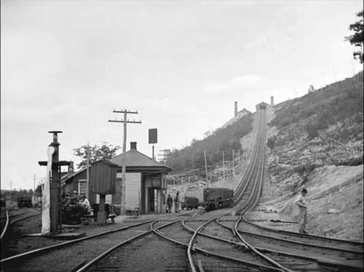 An undated view of the track approach to the Plane.